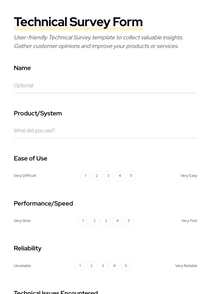 Technical Survey preview