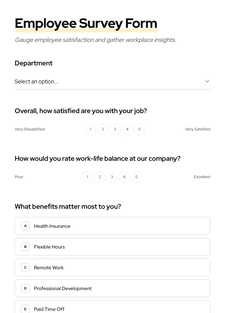 Employee Survey