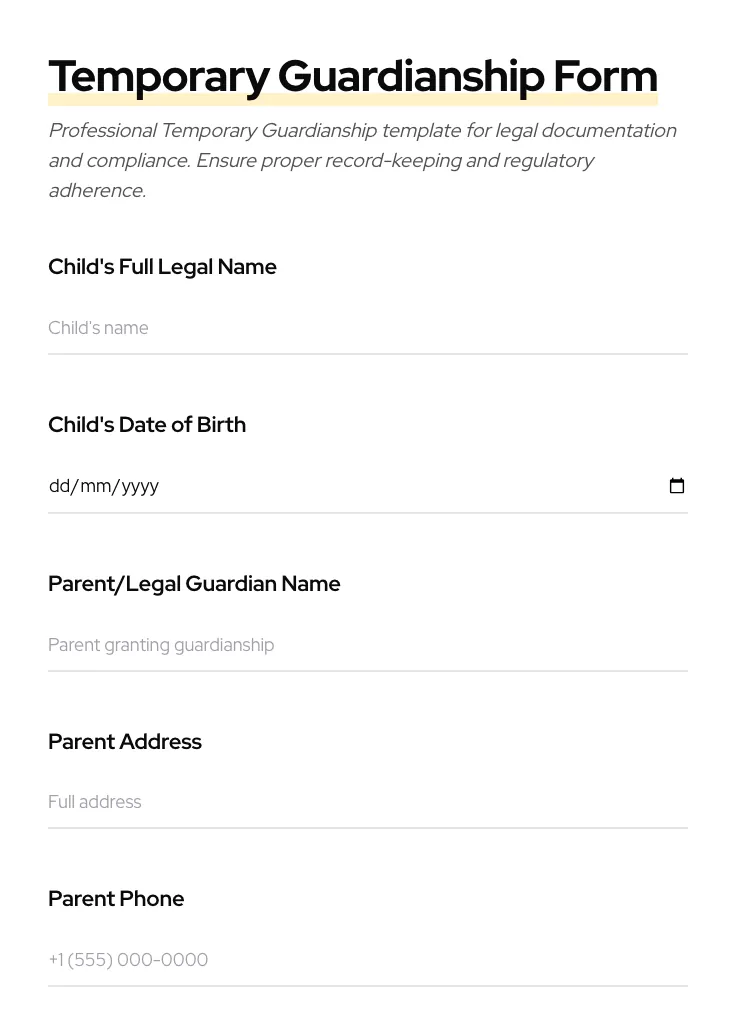 Temporary Guardianship preview