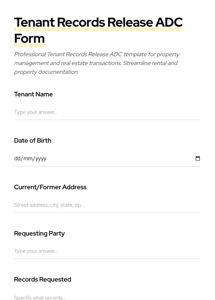 Tenant Records Release ADC preview