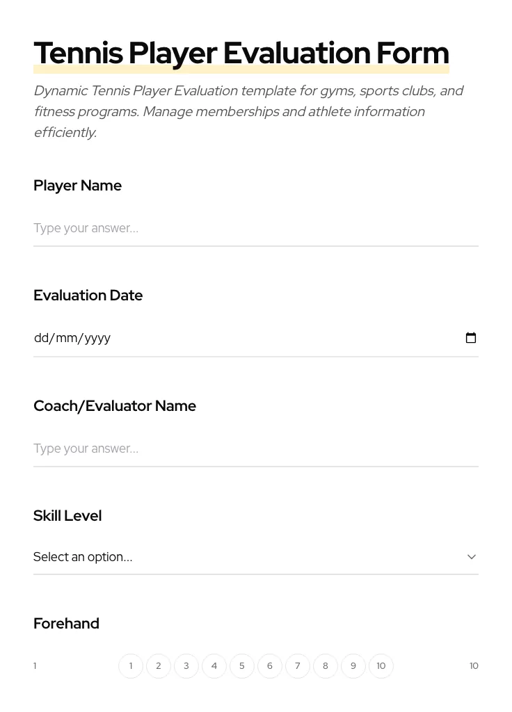 Tennis Player Evaluation preview