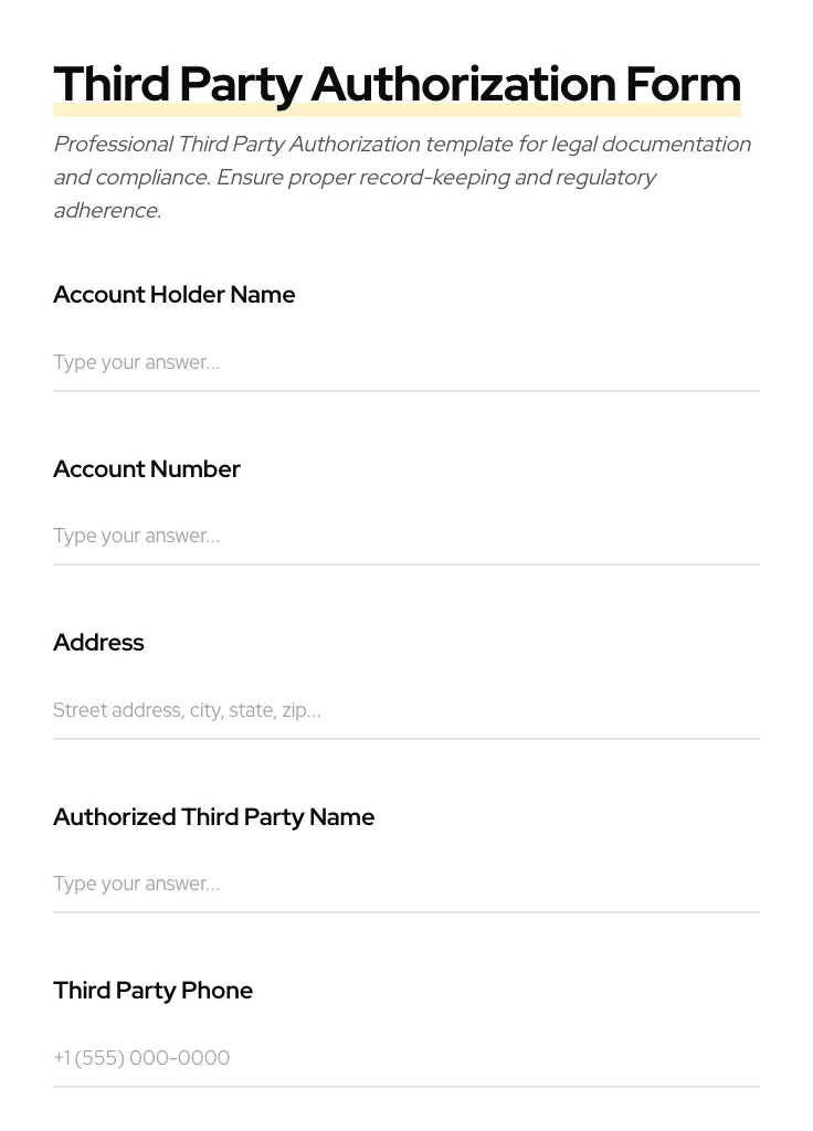 Third Party Authorization preview