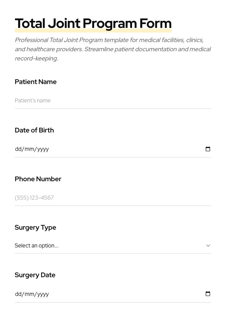 Total Joint Program preview