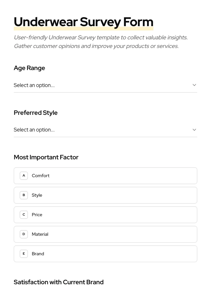 Underwear Survey preview