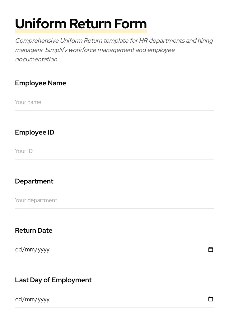 Uniform Return preview