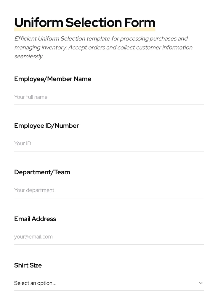 Uniform Selection preview