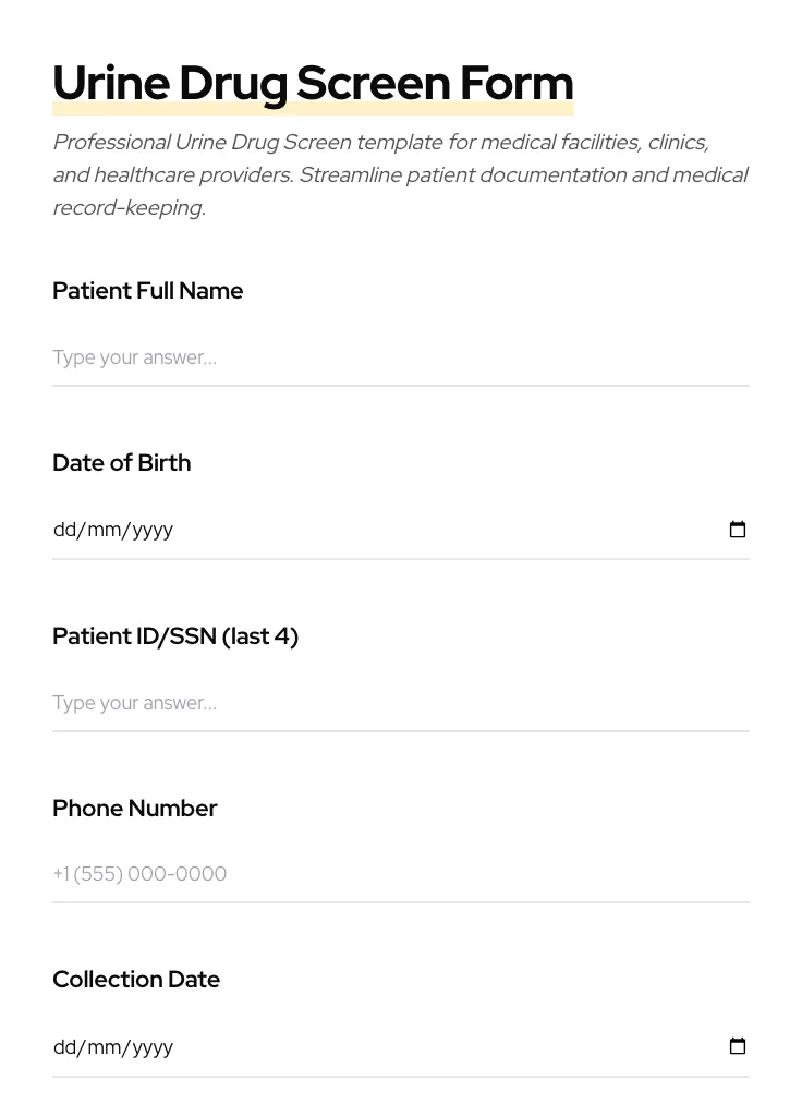 Urine Drug Screen preview
