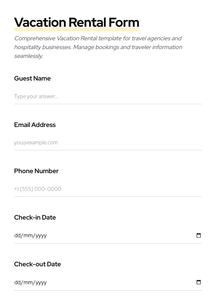 Vacation Rental preview