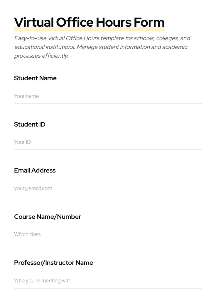 Virtual Office Hours preview