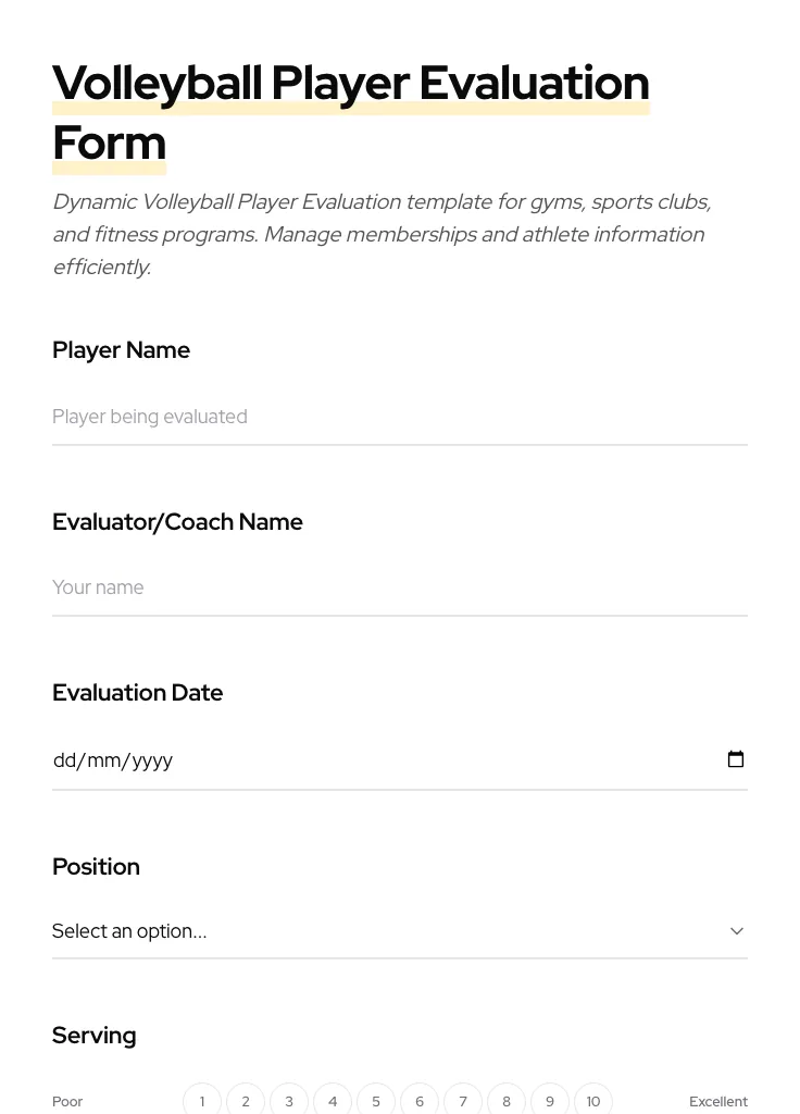 Volleyball Player Evaluation preview