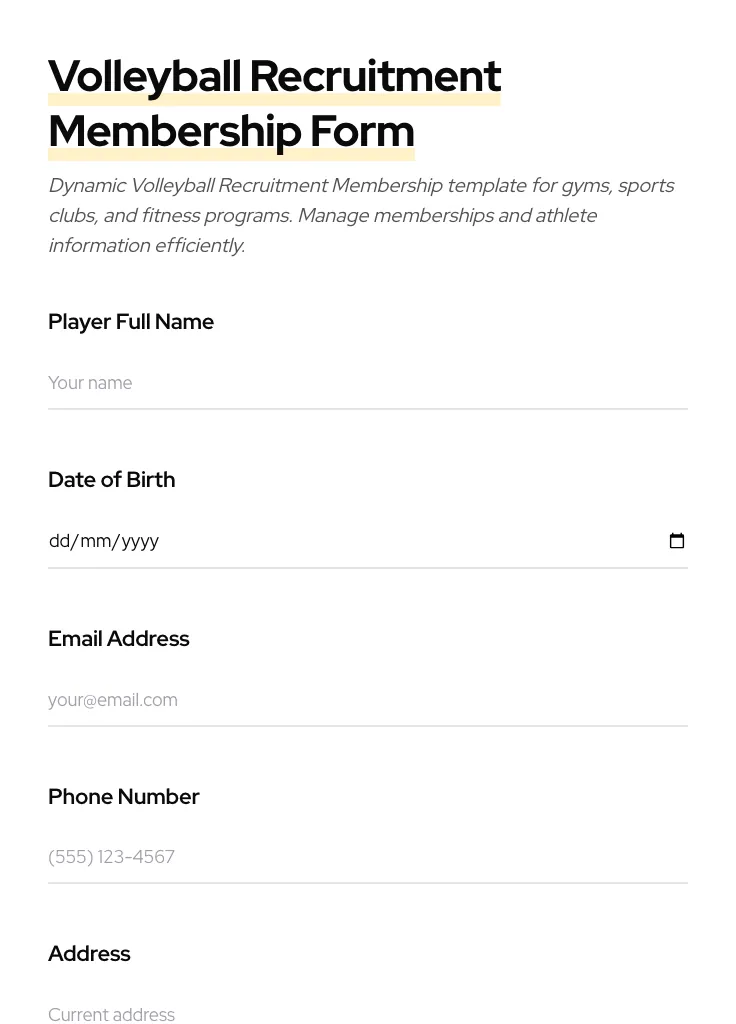 Volleyball Recruitment Membership preview