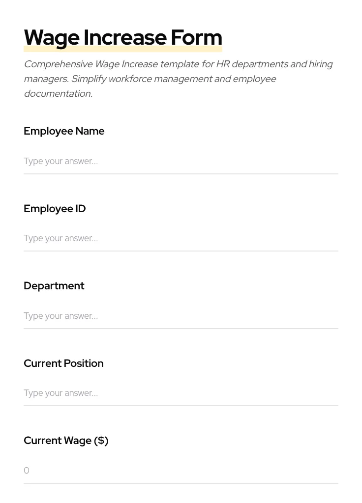 Wage Increase preview