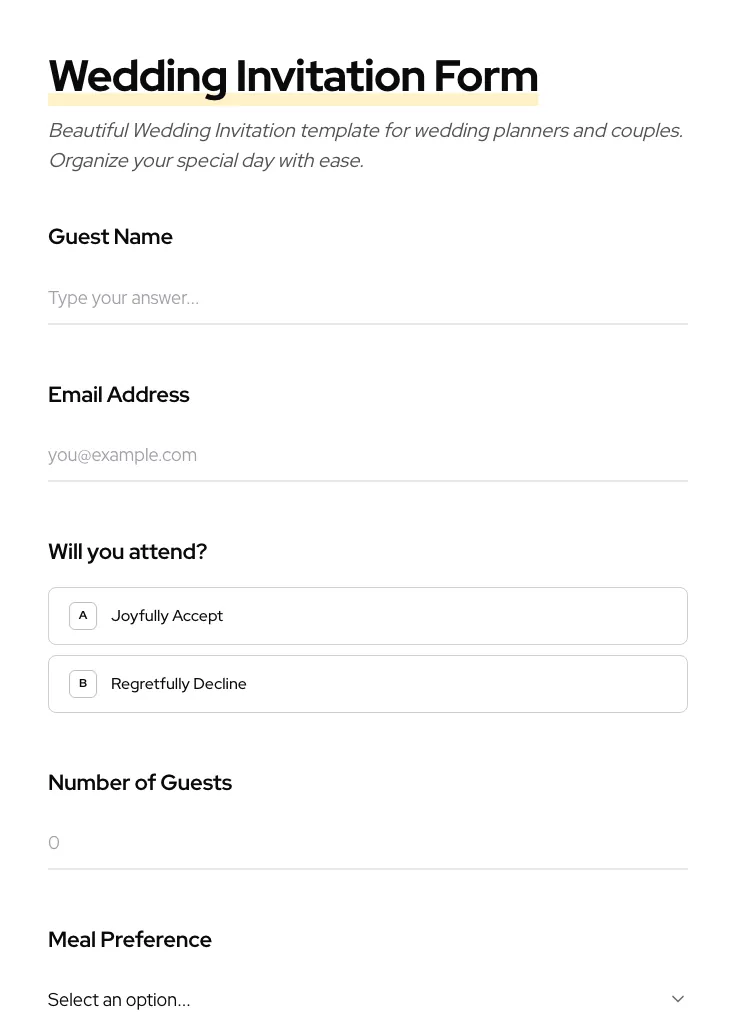 Wedding Invitation preview